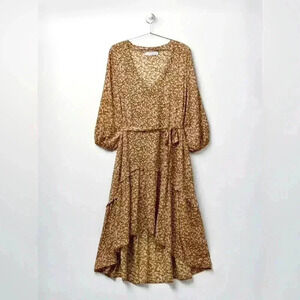 Faithful the Brand Madilda Mathiola print Peasant Dress Size 2